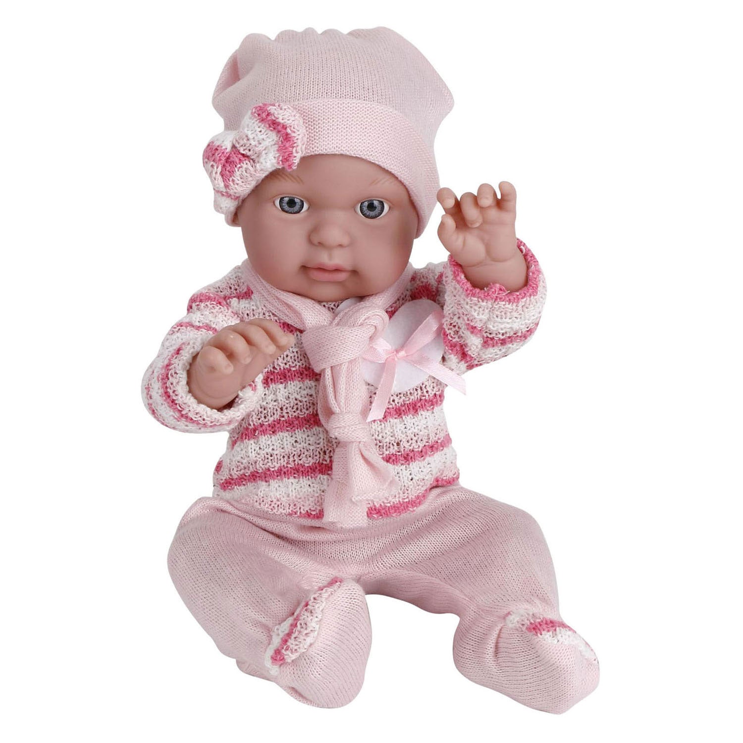 Bébé avec tenue et chapeau rose - 45cm