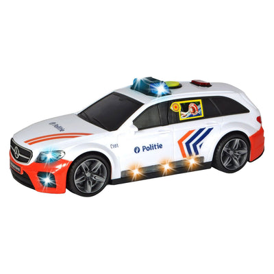 Dickie Toys Mercedes-AMG E43 SOS Voiture de police belge - 30 cm - son léger - véhicule jouet