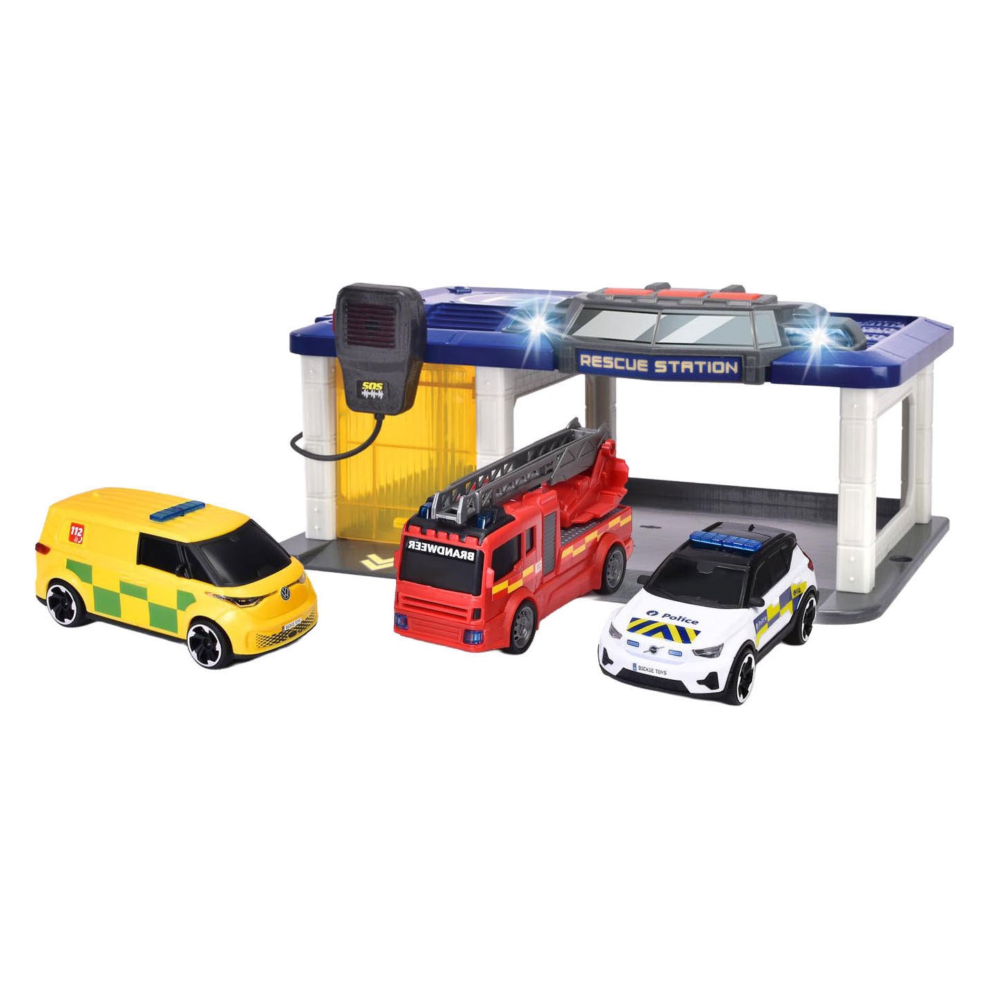 Poste de secours - 3 véhicules de secours belges