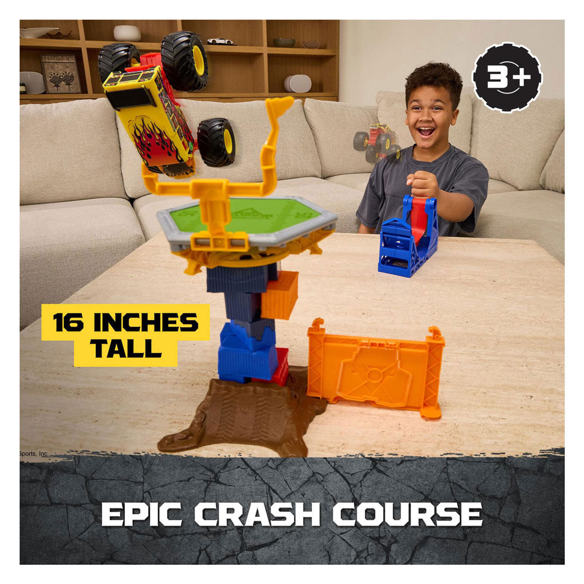 Cours intensif de jouet Monster Jam Spin Master avec Monster Truck 1:64.