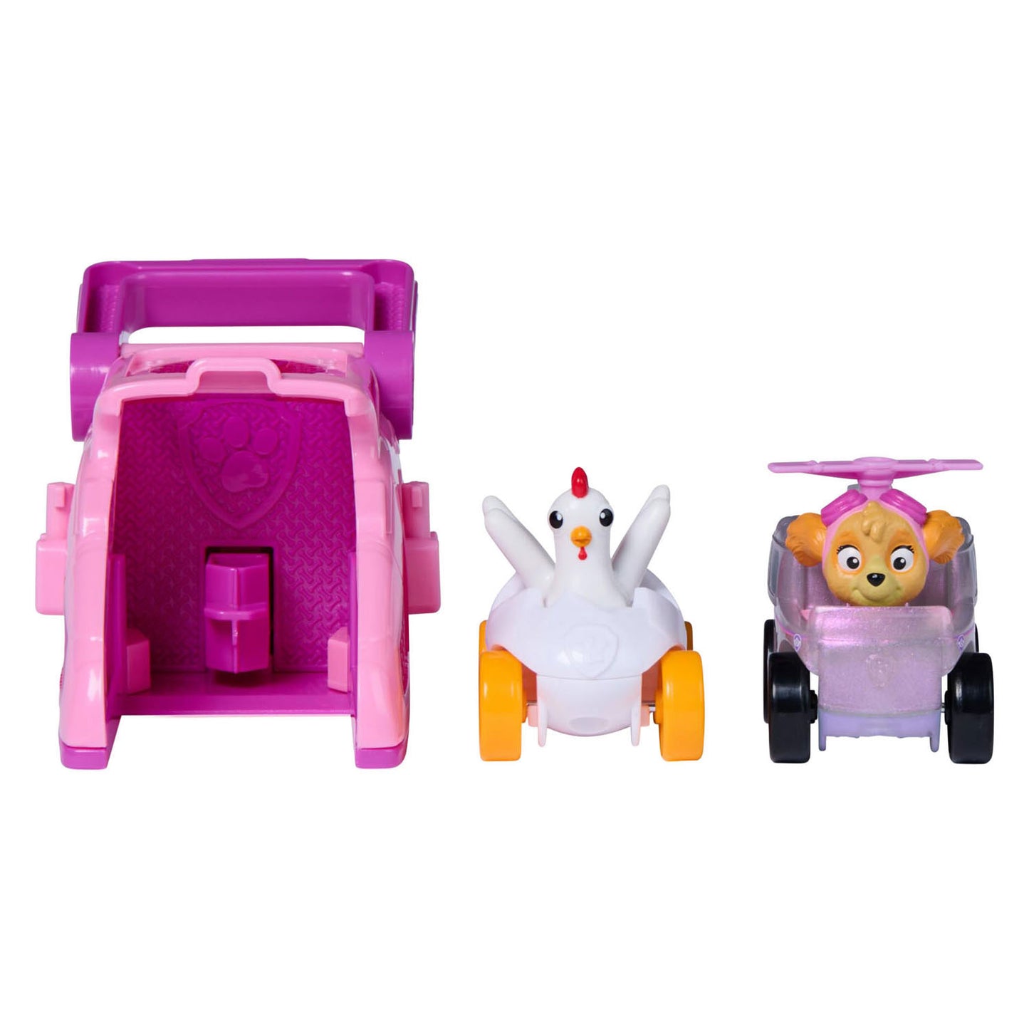 Paw Patrol - lanceurs Skye Pup Squad - pack de 2 avec véhicule chickaletta - ensembles de jeu