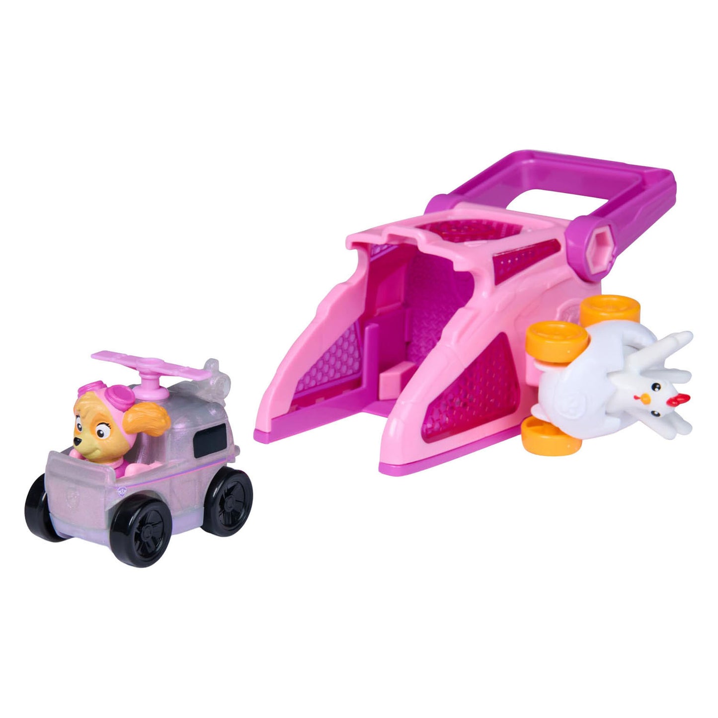 Paw Patrol - lanceurs Skye Pup Squad - pack de 2 avec véhicule chickaletta - ensembles de jeu