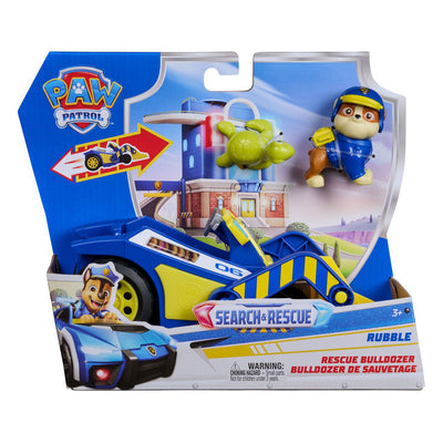 Paw Patrol - Recherche et sauvetage - Décombres - Véhicule de recyclage de sauvetage avec fonction de retrait à 2 figurines - Véhicules jouets