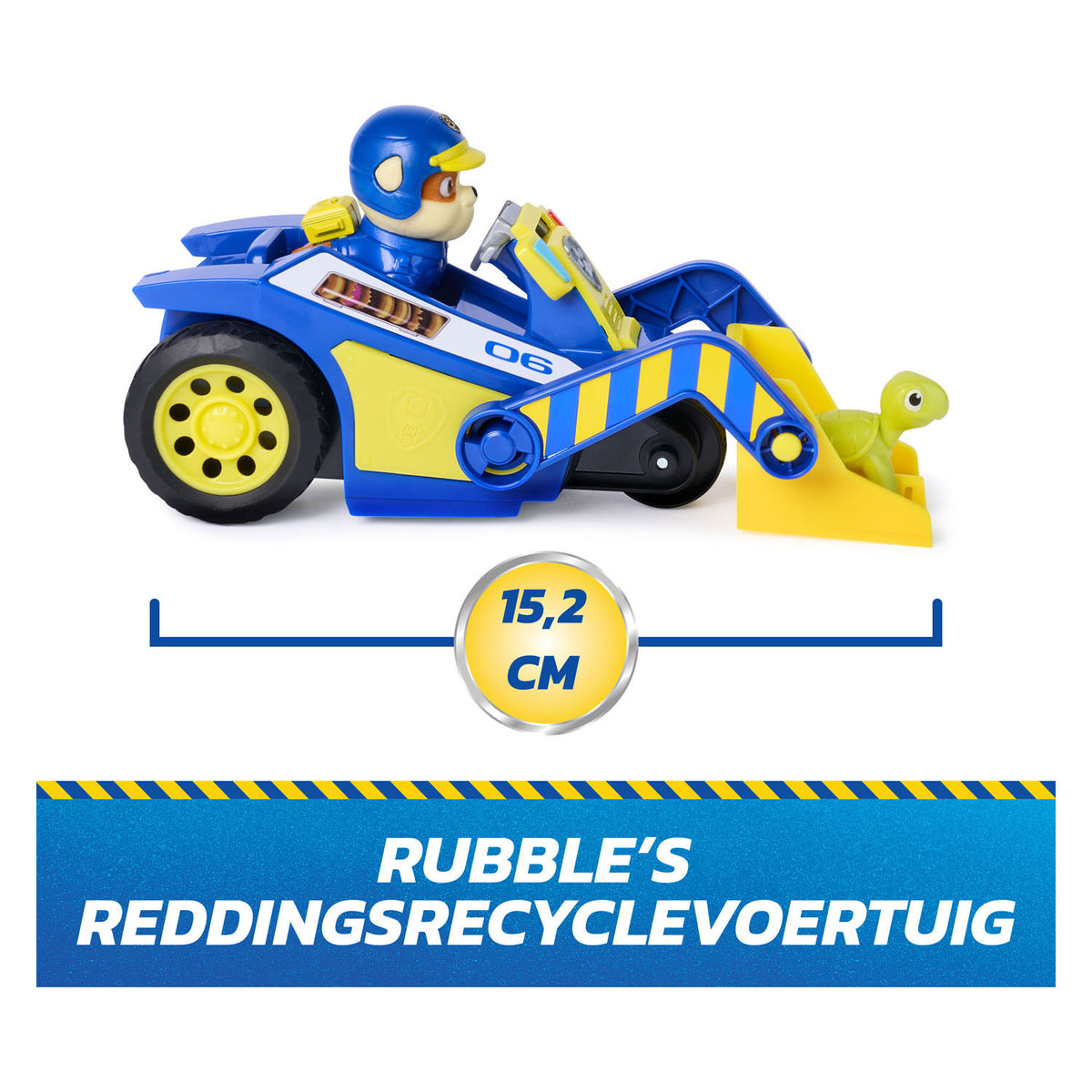 Paw Patrol - Recherche et sauvetage - Décombres - Véhicule de recyclage de sauvetage avec fonction de retrait à 2 figurines - Véhicules jouets