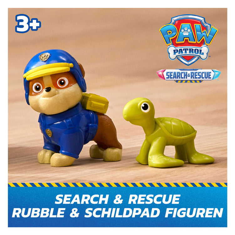 Paw Patrol - Recherche et sauvetage - Décombres - Véhicule de recyclage de sauvetage avec fonction de retrait à 2 figurines - Véhicules jouets