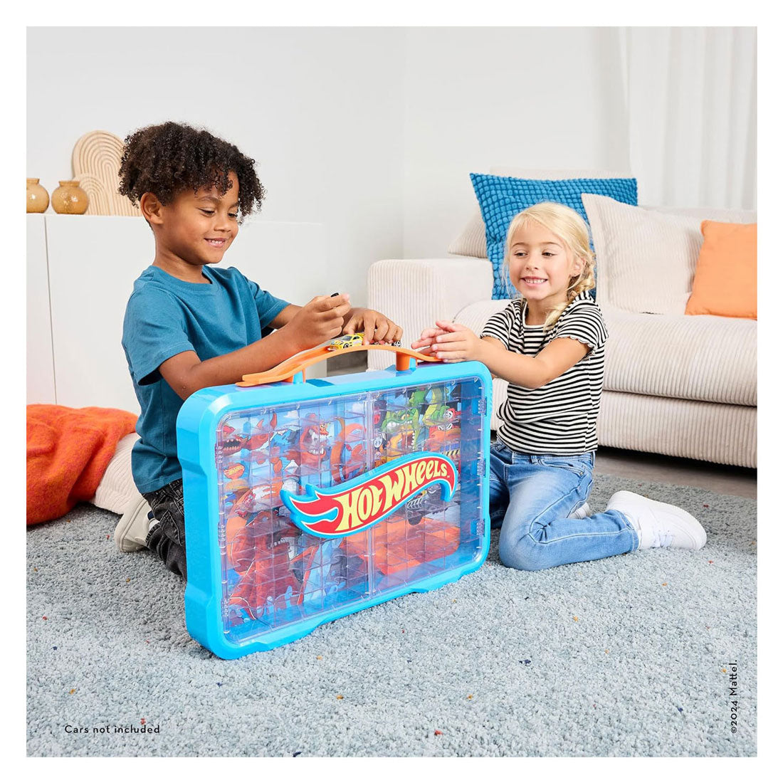 Klein Toys Hot Wheels - Mallette de collection - Vitrine - Convient pour 54 voitures - Bleu Orange