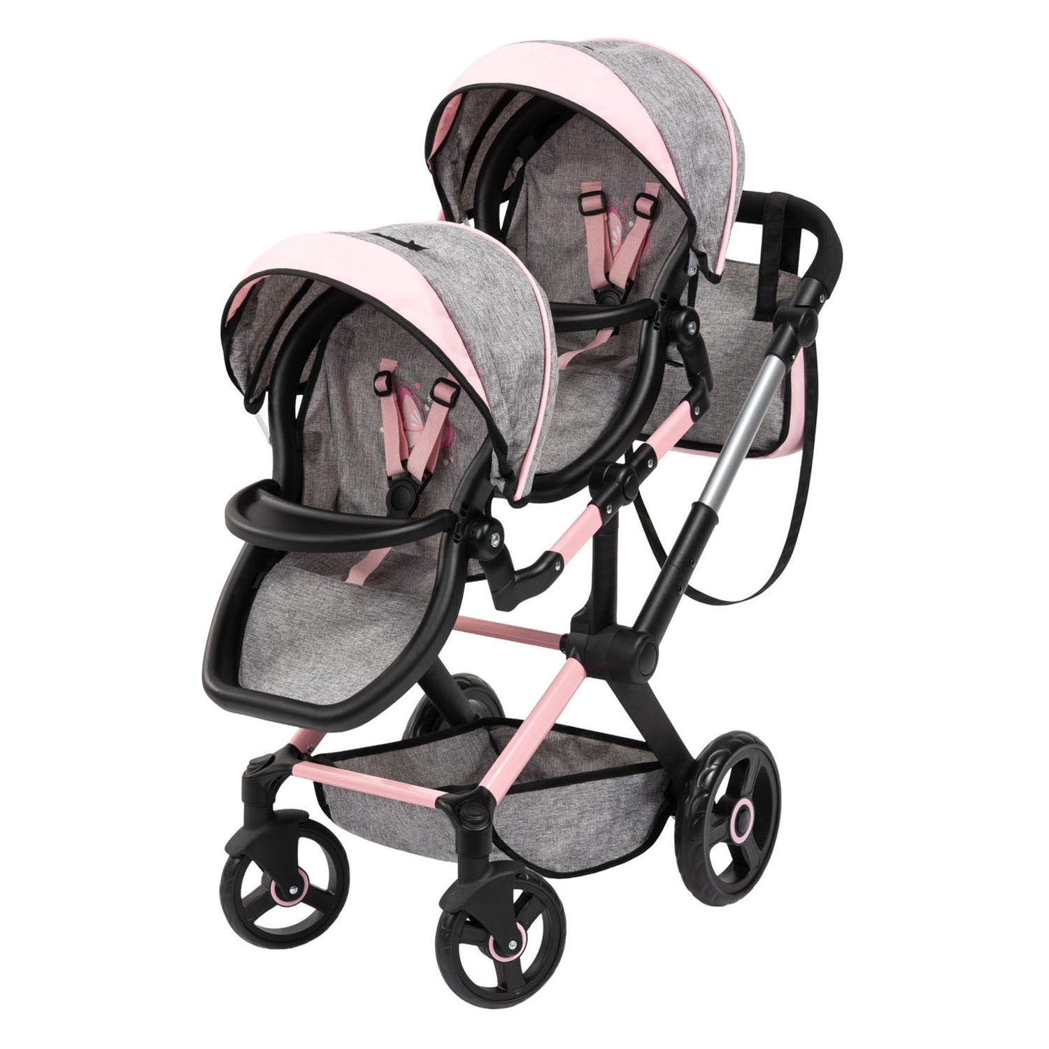 Landau pour poupée jumeaux Xeo duo - 46 cm