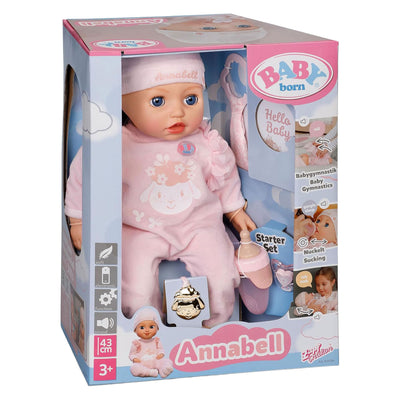 Poupée bébé baby born Annabell 43cm avec accessoires et son.