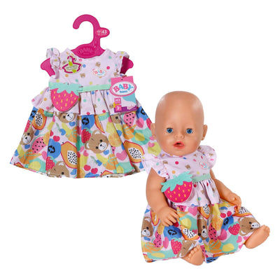 Robe baby born fruit avec sac à main fraise - 43cm