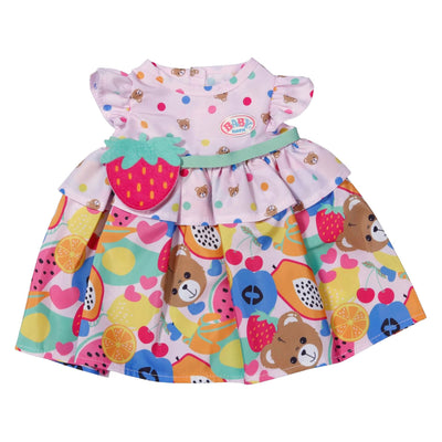 Robe baby born fruit avec sac à main fraise - 43cm