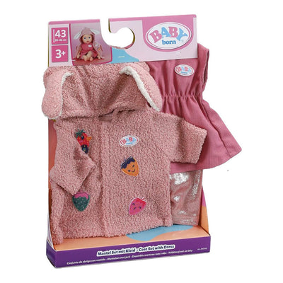 Ensemble manteau et robe Baby born - 43cm