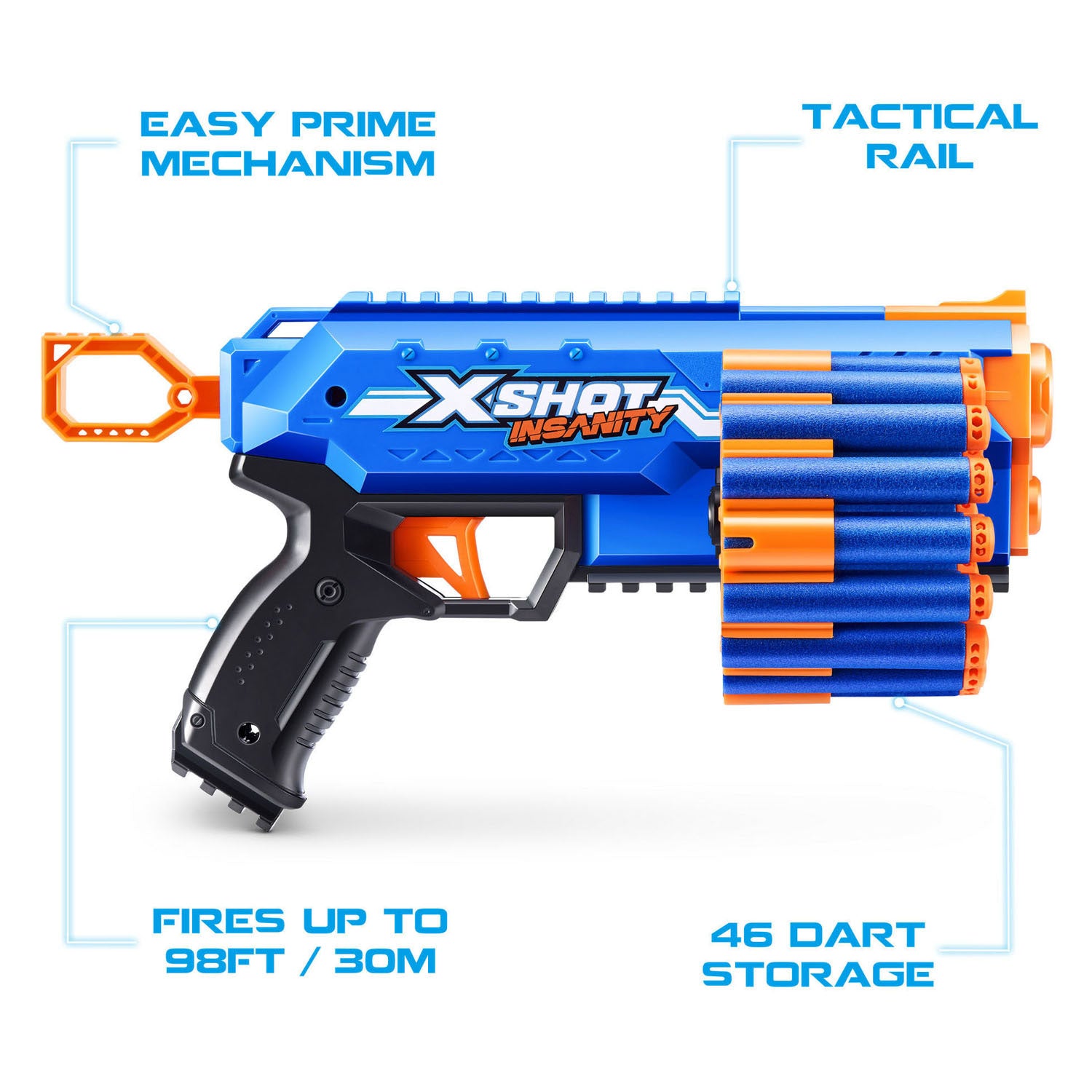 Zuru zuru x-shot Insanity Manic Blaster + 24 fléchettes