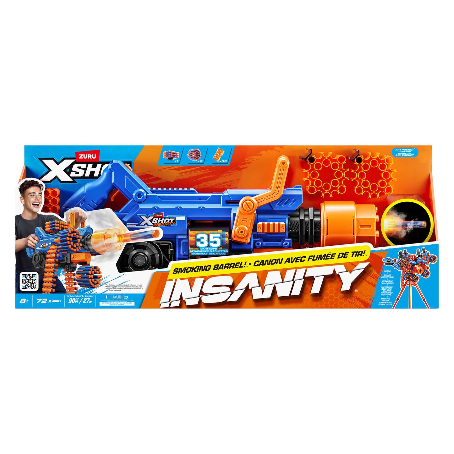 Insanité X-Shot Mega Barrel Light and Smoke 72 Dart