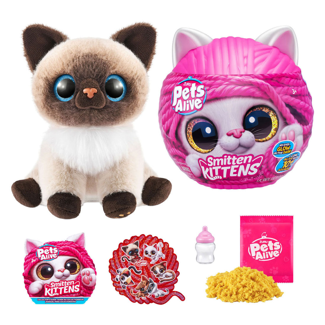 Zuru Pets Living - Jouet interactif en peluche pour chatons frappés