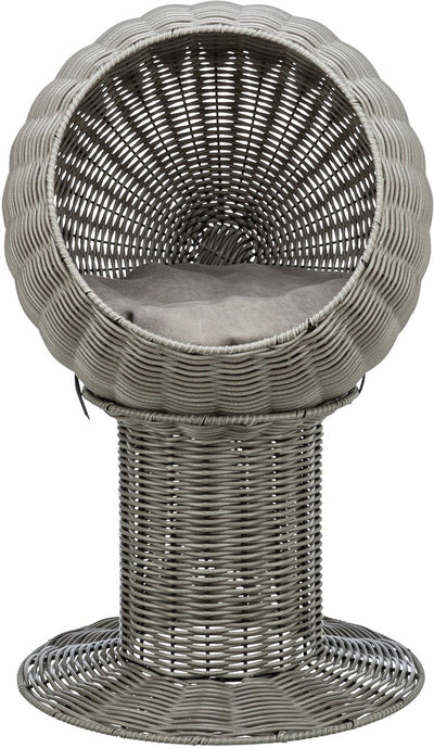 Trixie lit pour chat amalia rond en polyrotin gris