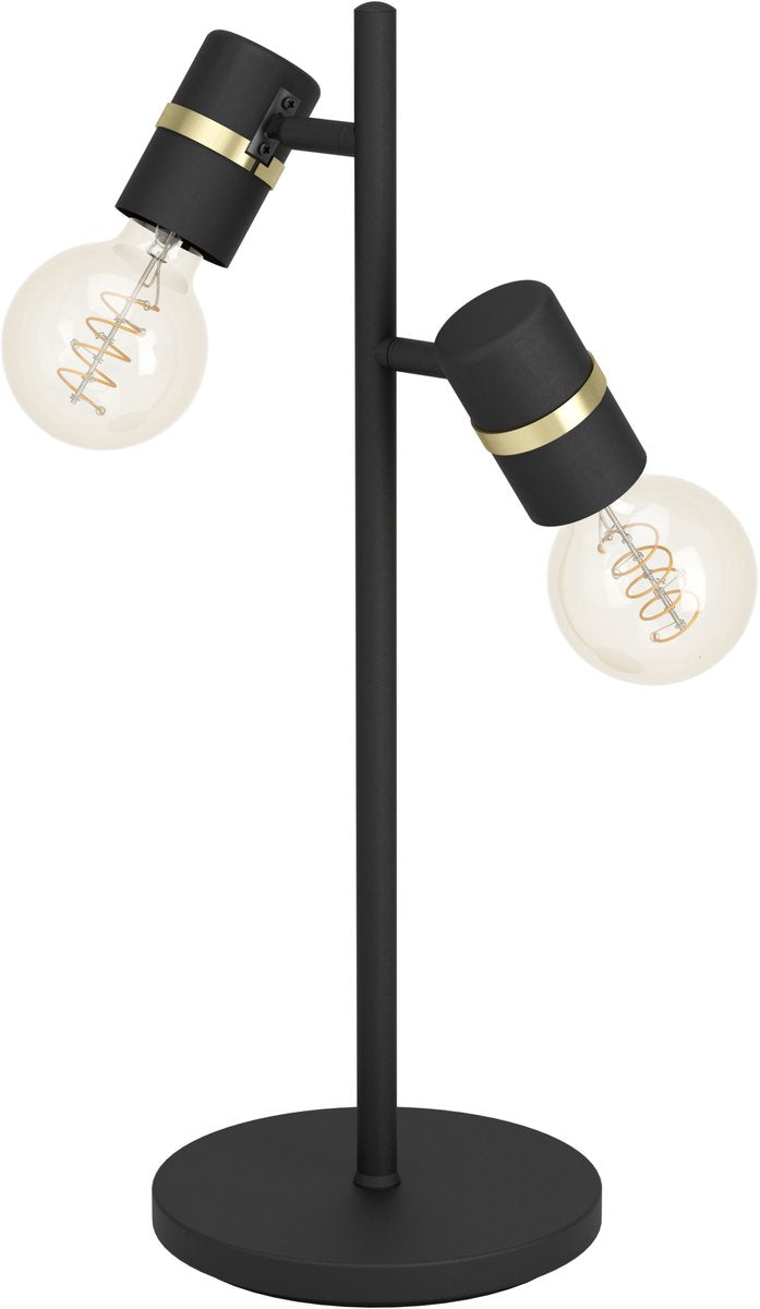 Lampe de table Eglo lurone - e27 - 50 cm - or noir