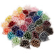 Creativ Company Pearls, D 6 + 10 mm, Taille du trou 1,5 + 2 mm, env. 640 + 3040 pièces, différentes couleurs, 32x20 g 1 boîte