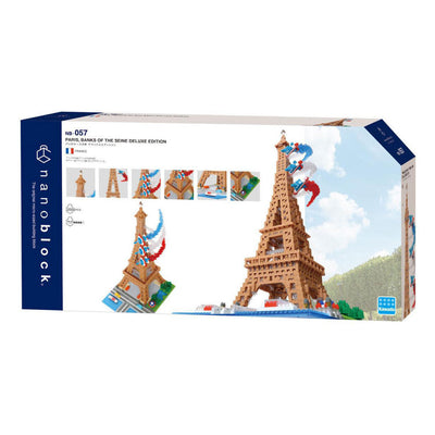 Bandai - nanoblock - tour eiffel deluxe - figurine en brique 2500 pièces - kit de construction à assembler modèle monuments paris - kit de construction jouets pour enfants 12 ans et + adolescents adultes - nbc057