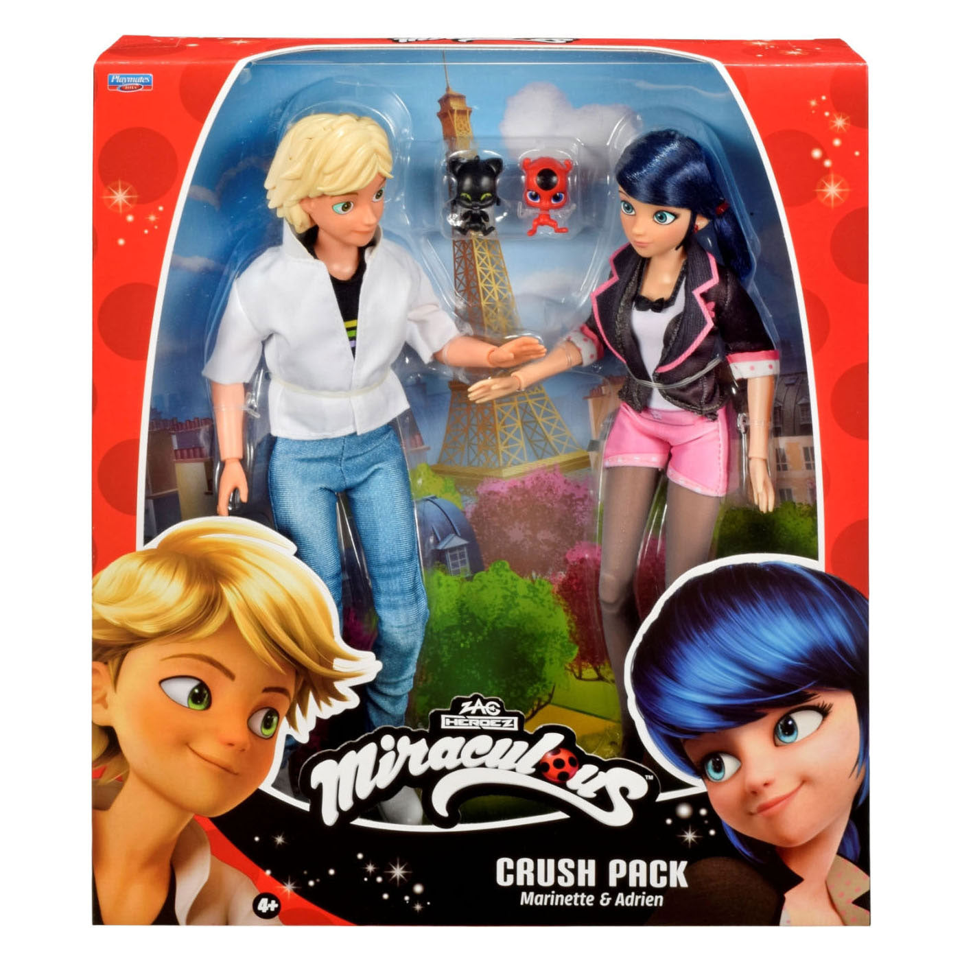 Bandai Ensemble poupée Miraculous Marinette Adrien - 26 cm