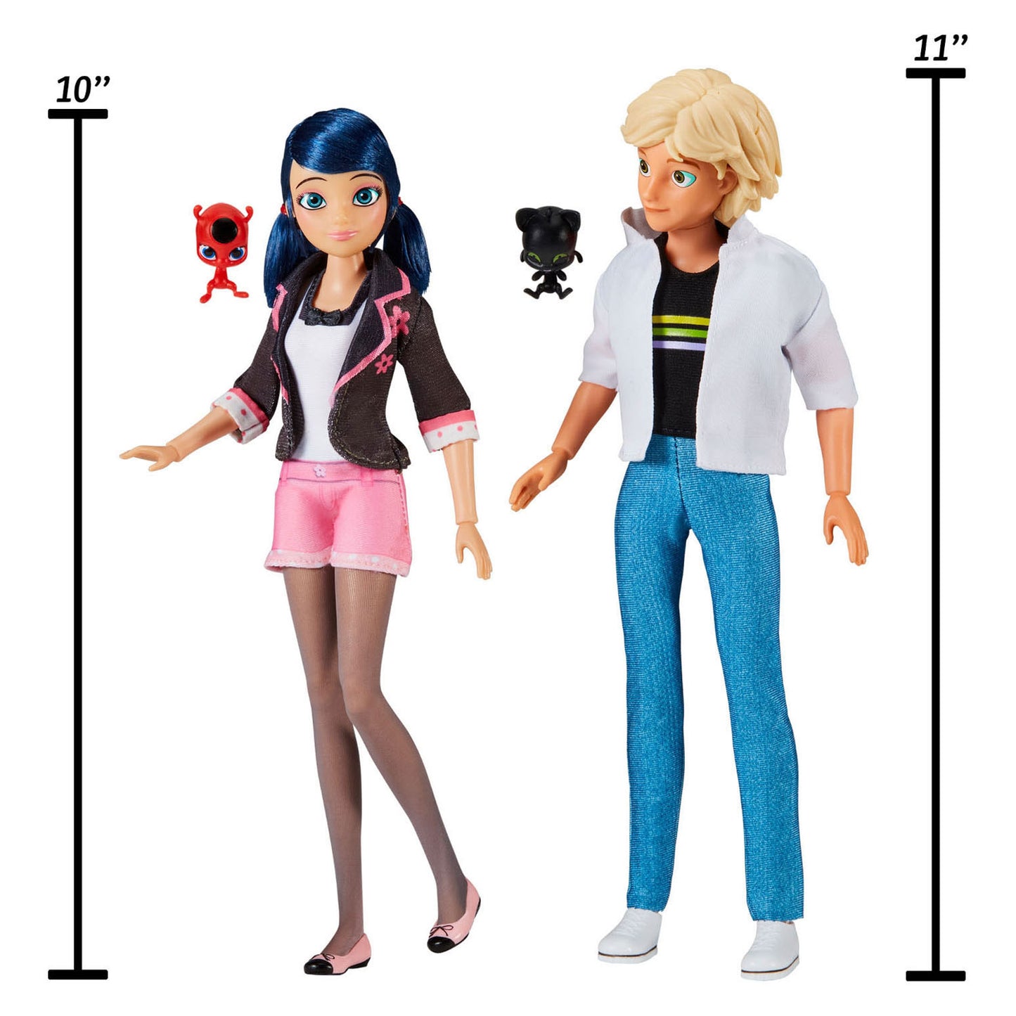 Bandai Ensemble poupée Miraculous Marinette Adrien - 26 cm