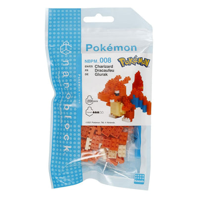 Bandai - nanoblock - charizard - pokémon - mini figurine en brique - jeu de construction - pixel charizard pokémon charizard figure kit de construction - nbpm008