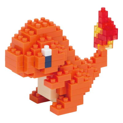 Bandai - nanoblock - charmander - pokémon - mini figurine en brique - jeu de construction - kit de figurines pokémon pixel charmander - nbpm002