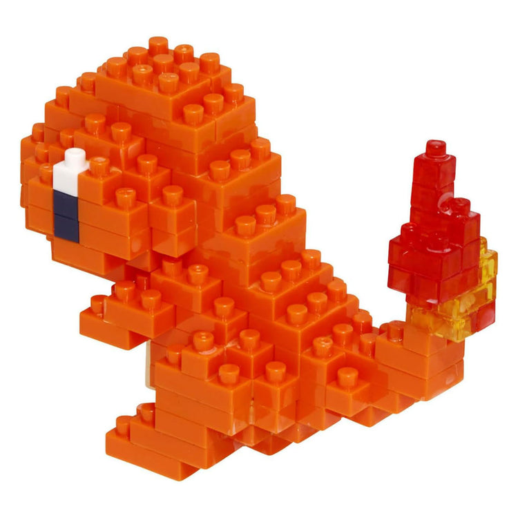 Bandai - nanoblock - charmander - pokémon - mini figurine en brique - jeu de construction - kit de figurines pokémon pixel charmander - nbpm002