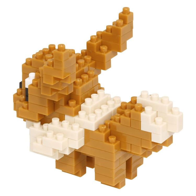 Bandai - nanoblock - eevee - pokémon - mini figurine en brique - jeu de construction - kit de construction de figurine eevee pokémon en pixel - nbpm005