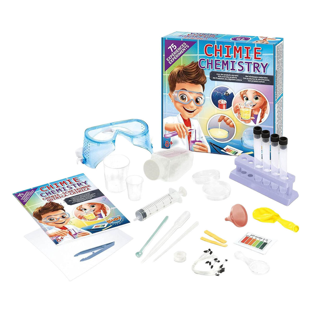 Buki france buki - coffret de chimie avec 75 expériences - éducatif - expérimentation - science