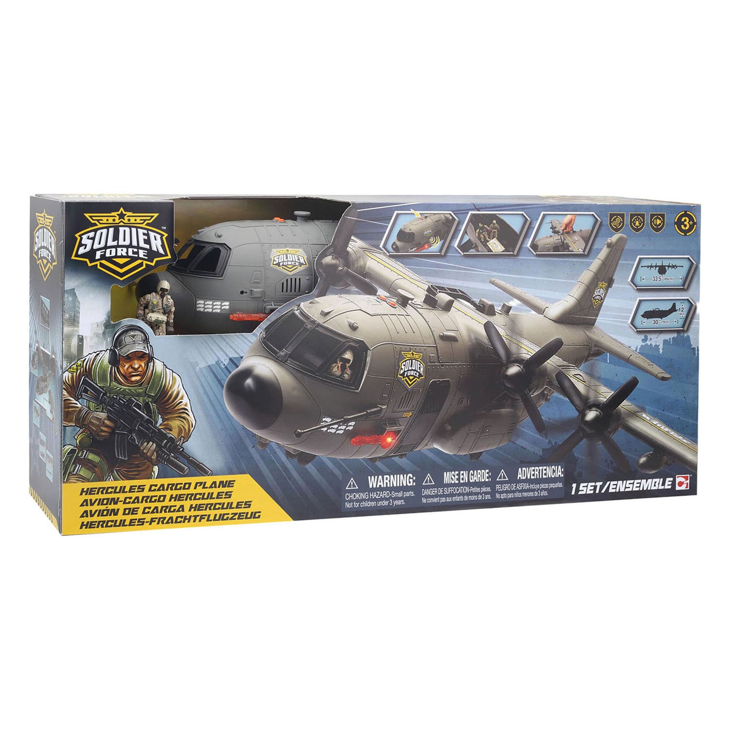 Avion de transport RC soldat ennemi heules