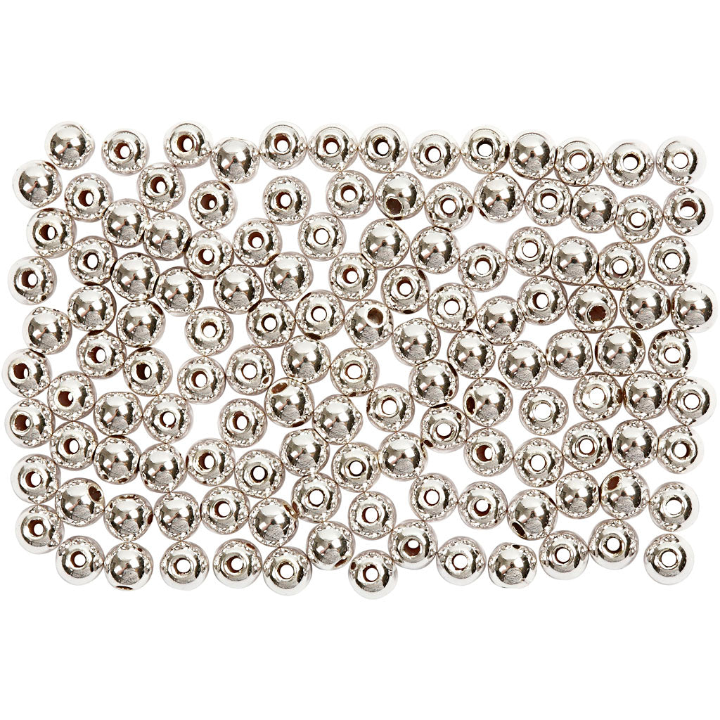 Perles de cire Creativ company, d 3 mm, diamètre du trou 0,7 mm, argent, 150 pièces 1 boîte
