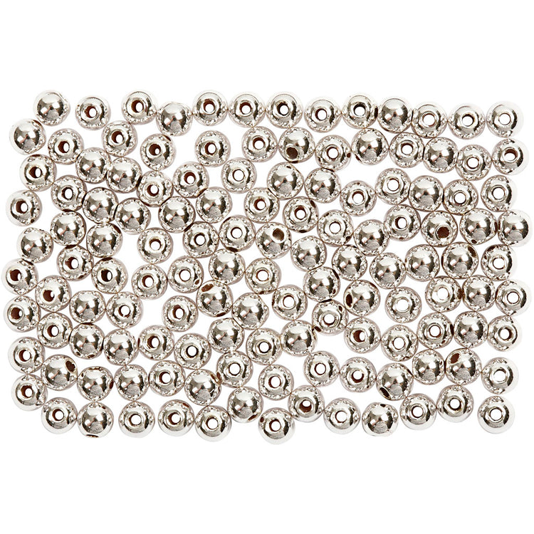 Perles de cire Creativ company, d 3 mm, diamètre du trou 0,7 mm, argent, 150 pièces 1 boîte