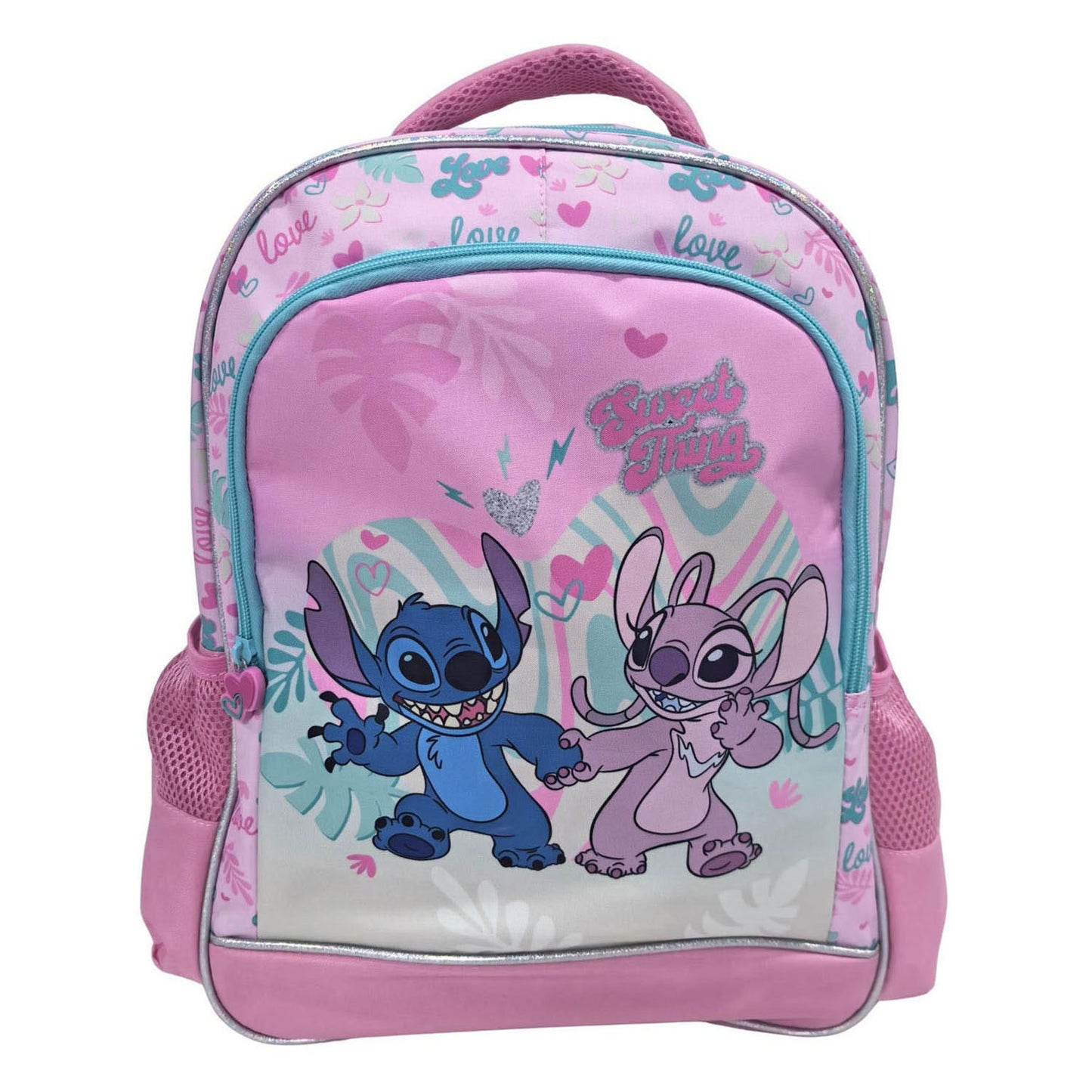 Sac à dos Disney Stitch Love 3 compartiments avec poches latérales