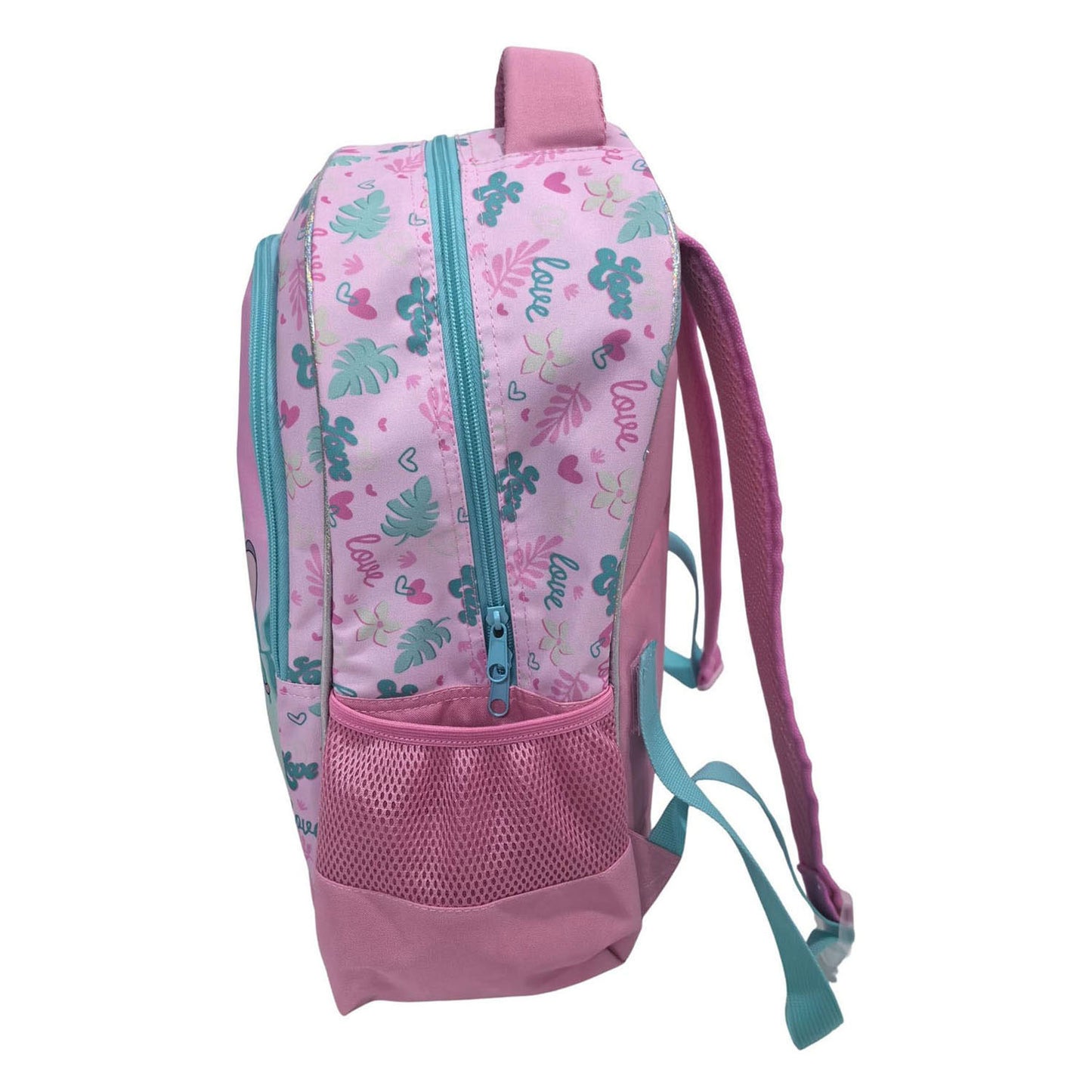 Sac à dos Disney Stitch Love 3 compartiments avec poches latérales