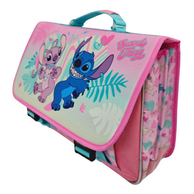 Cartable Disney Stitch Love avec 2 compartiments et poche avant