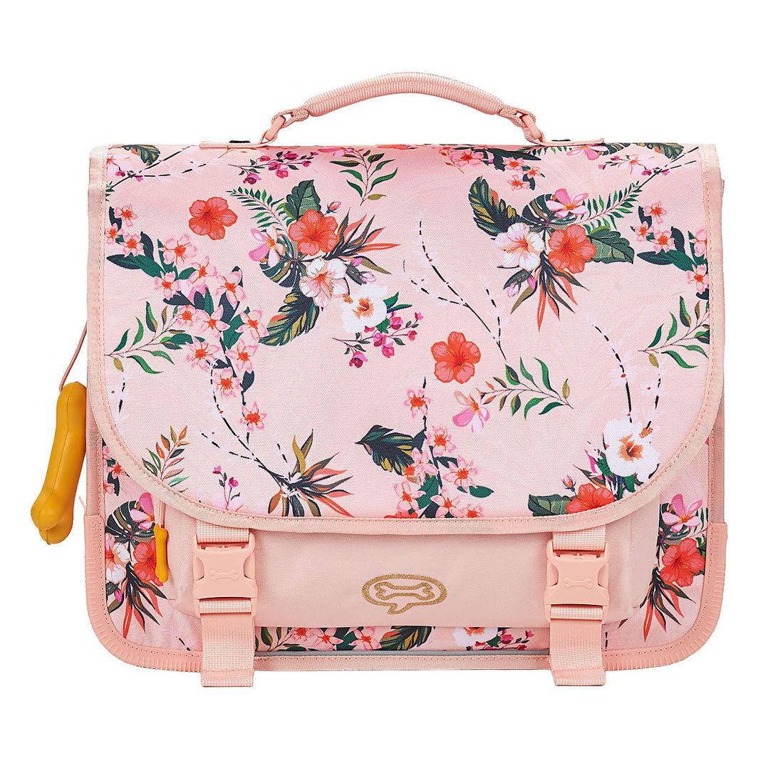 Sac d'école de lys de fleurs de pierres et d'os