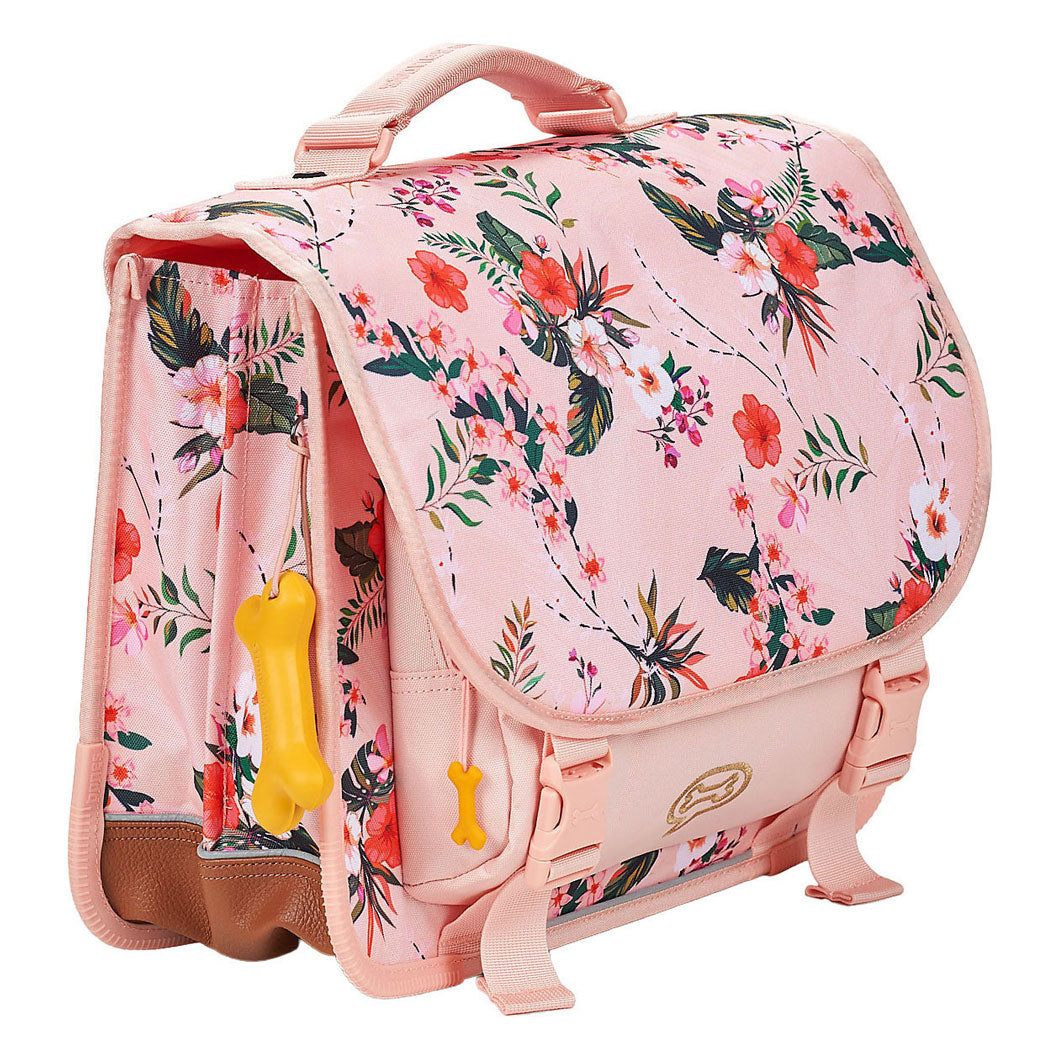 Sac d'école de lys de fleurs de pierres et d'os