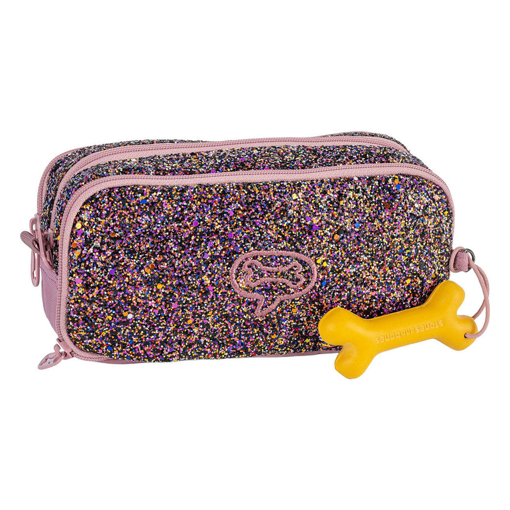 Stones and bones rowan 2.0 - trousse - trousse pour enfant - 3 compartiments - glamour - lilas