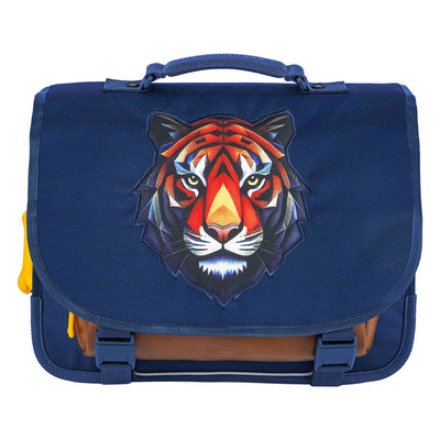 Cartable pierres et os tigre facette lotus indigo