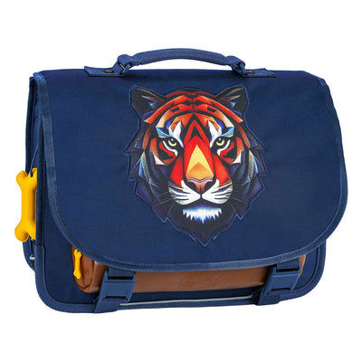 Cartable pierres et os tigre facette lotus indigo