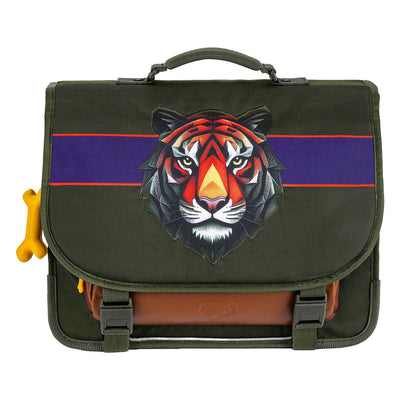 Cartable Stones and bones tigre facette kaki lac