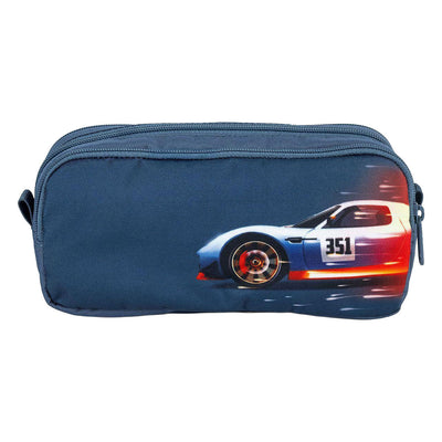 Stones and bones rowan 2.0 - trousse - trousse pour enfant - 3 compartiments - timeshift - gris bleu