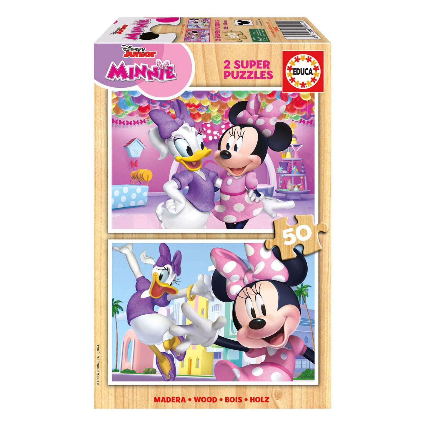 Puzzle en bois Disney Minnie Mouse - 2x50pcs.