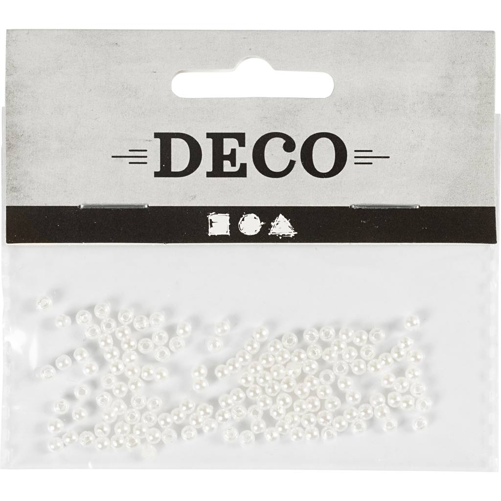 Perles de cire Creativ company, d 3 mm, diamètre du trou 0,7 mm, nacre, 150 pièces 1 boîte