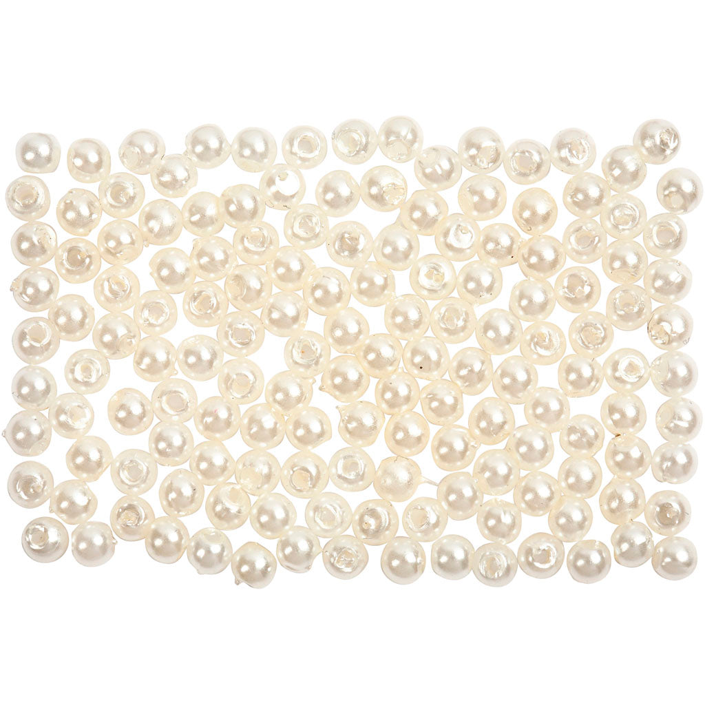 Perles de cire Creativ company, d 3 mm, diamètre du trou 0,7 mm, nacre, 150 pièces 1 boîte