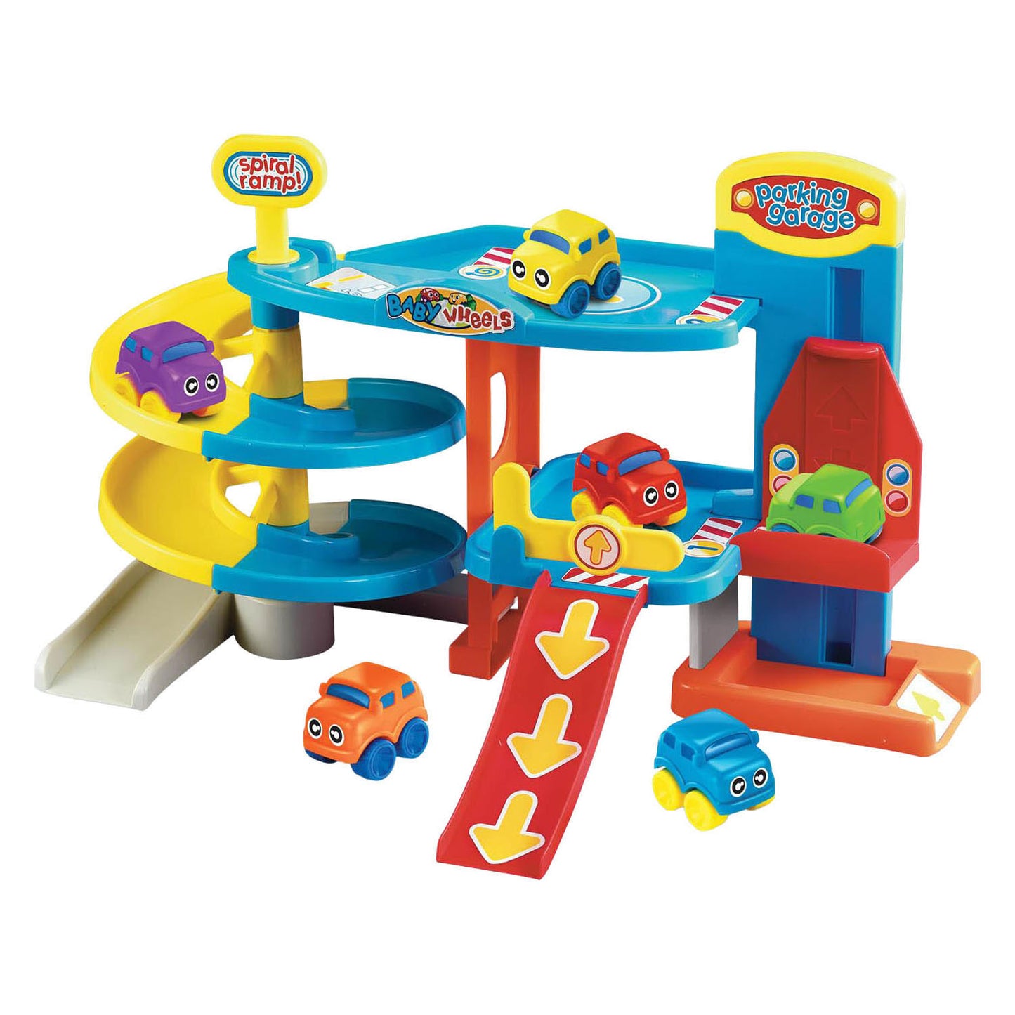 Parking bébé roue avec 6 voitures