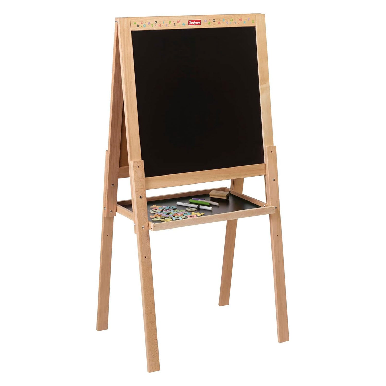Craie et tableau blanc double face en bois Jeujura