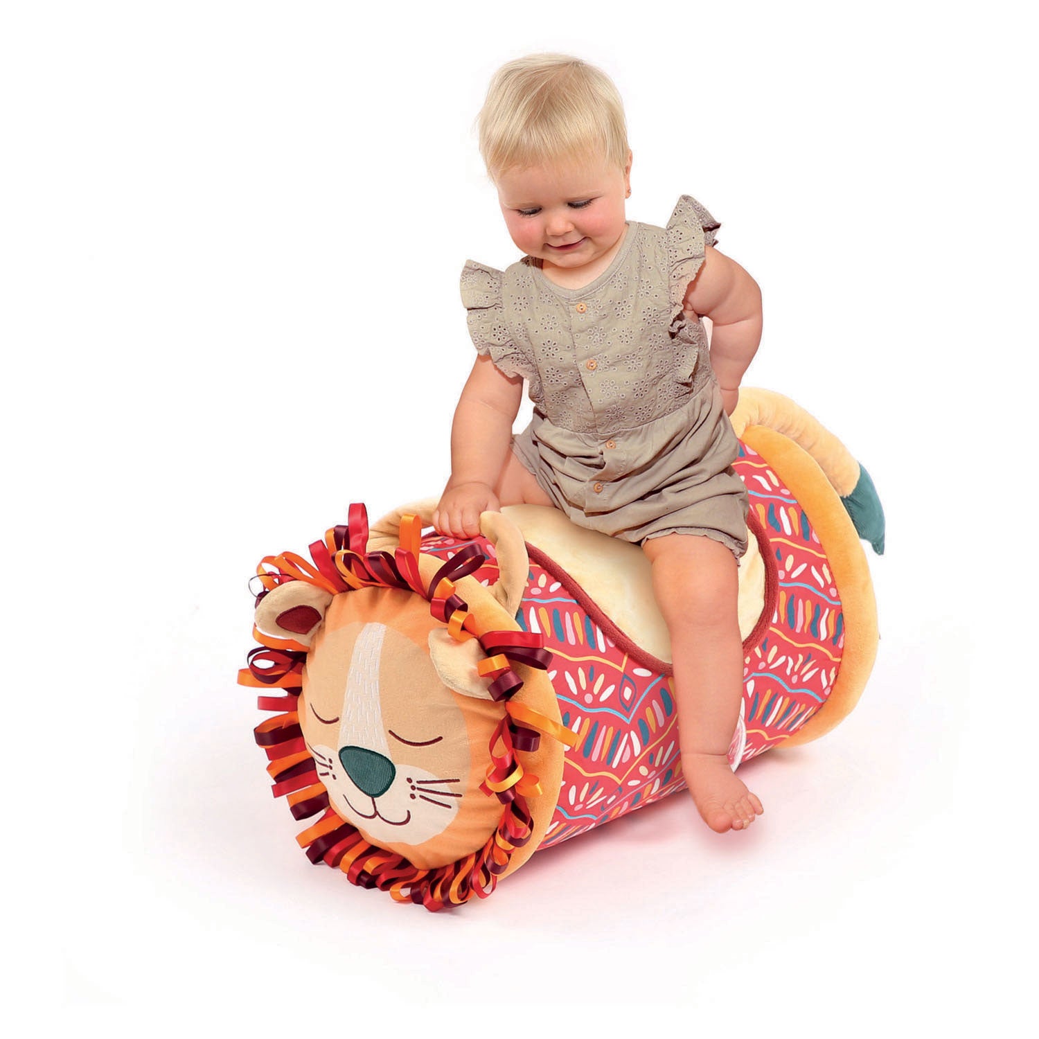 Ludi - rouleau bébé - rouleau d'activité - jouet moteur - lion