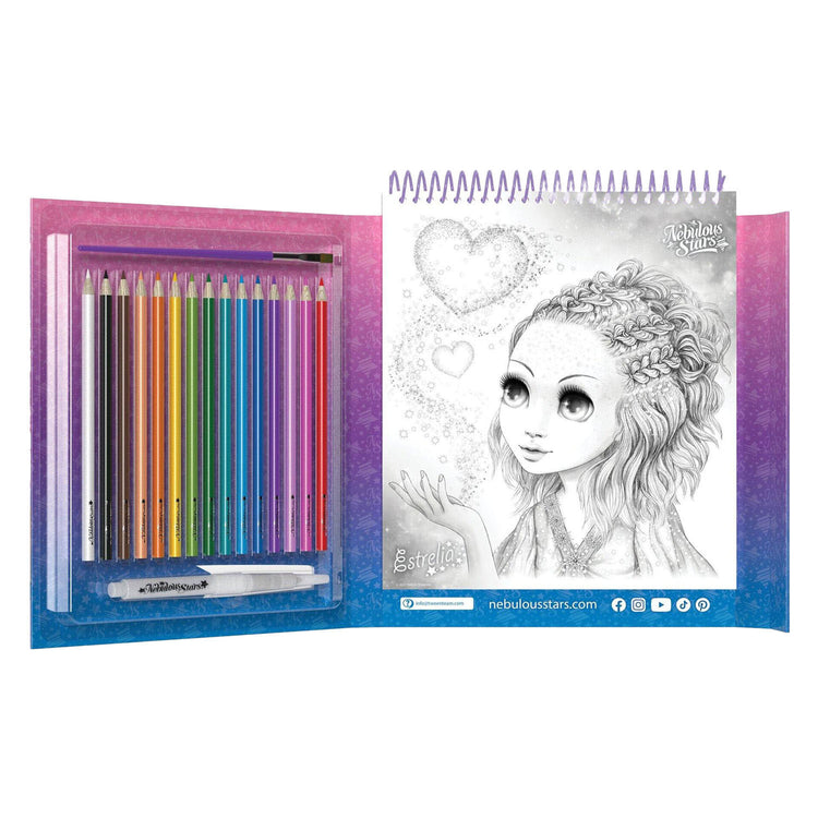 Étoiles nébuleuses - livre de dessin aquarelle - dessin - coloriage - jeu créatif