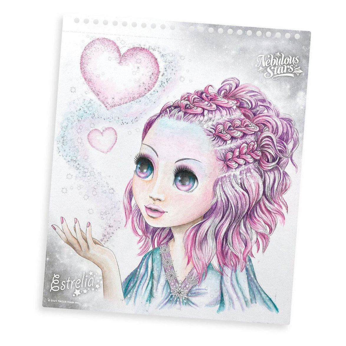 Étoiles nébuleuses - livre de dessin aquarelle - dessin - coloriage - jeu créatif